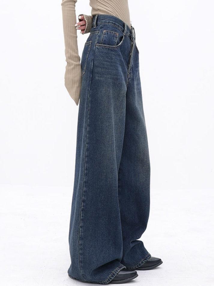 High Waist Slimming Loose Straight Leg Boyfriend Jeans