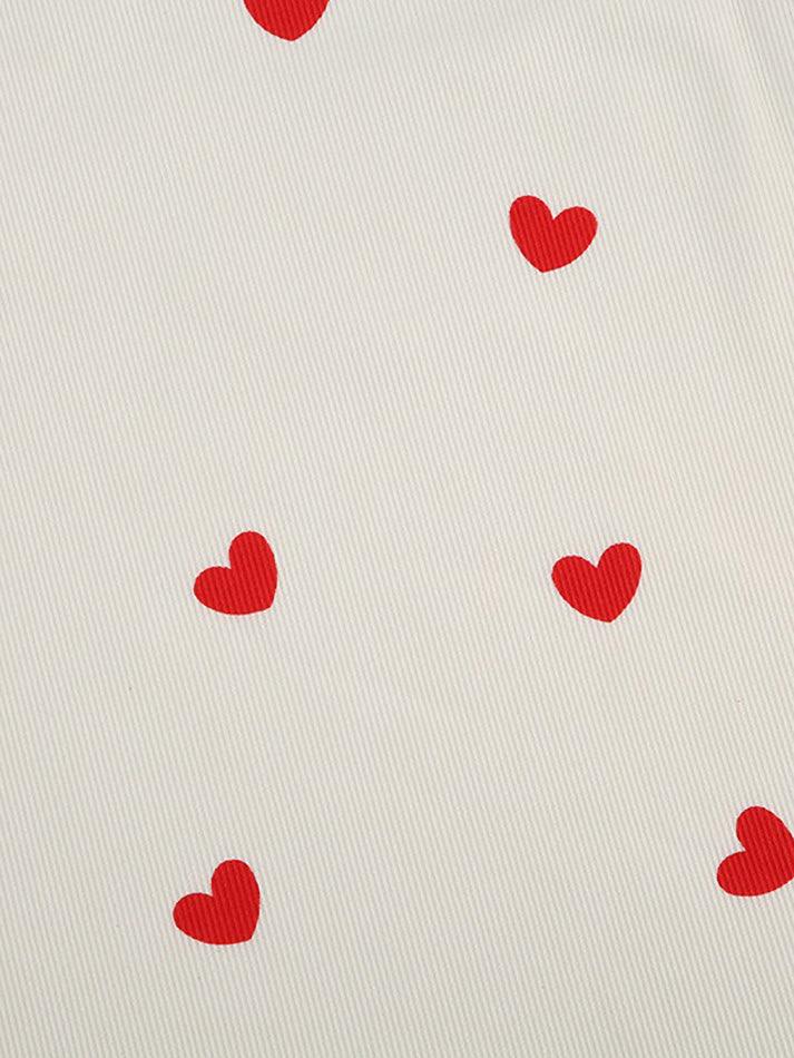 Contrast Heart Print Sleeveless Tank Top - AnotherChill