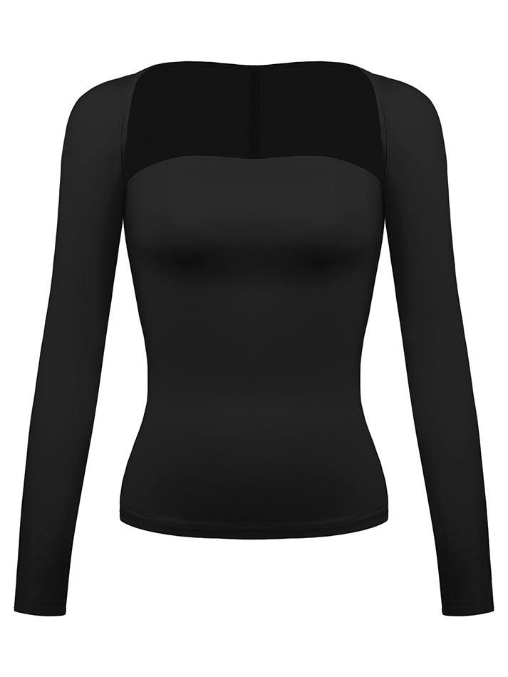 Bandeau Top Tight Smock Two Piece Long Sleeve Tee - AnotherChill