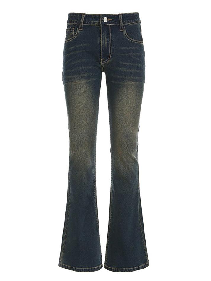 Vintage Basic Low Rise Flared Jeans