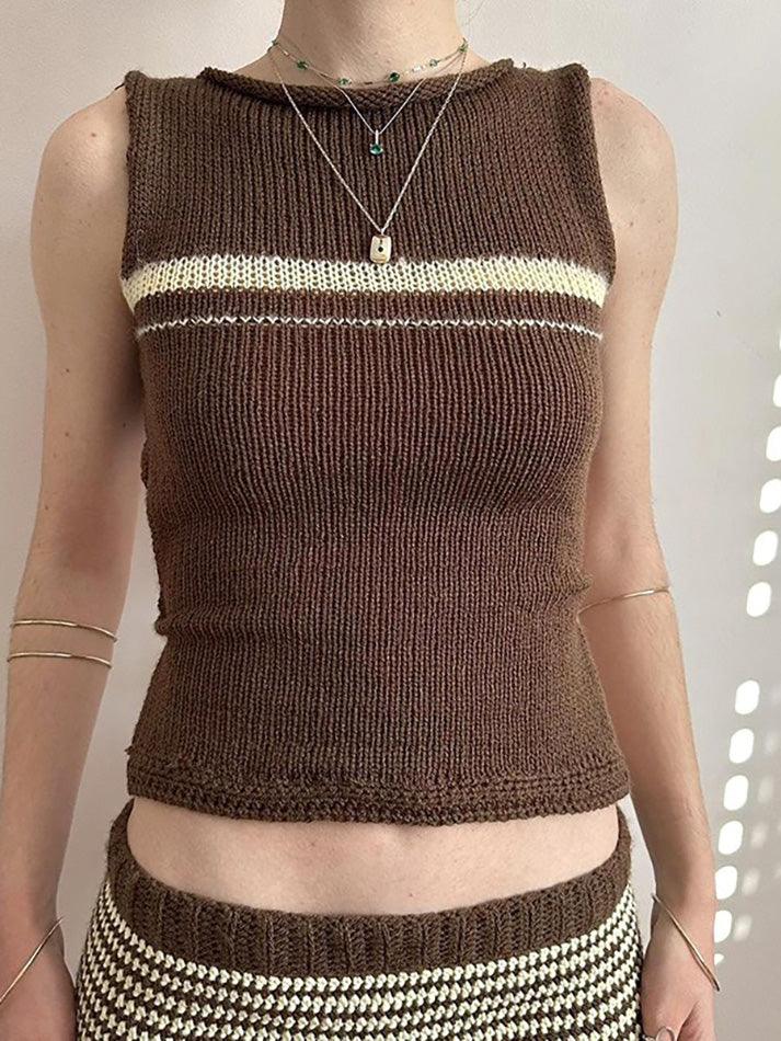 Vintage Crew Neck Pullover Sweater Vest