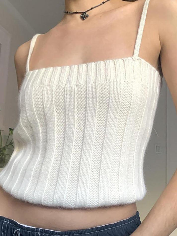 Solid Knit Cami Top - AnotherChill