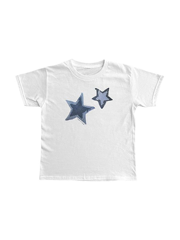 Star Print Short Sleeve Tee - AnotherChill