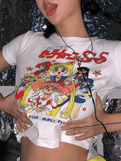 Anime Graphic Crop Top - AnotherChill