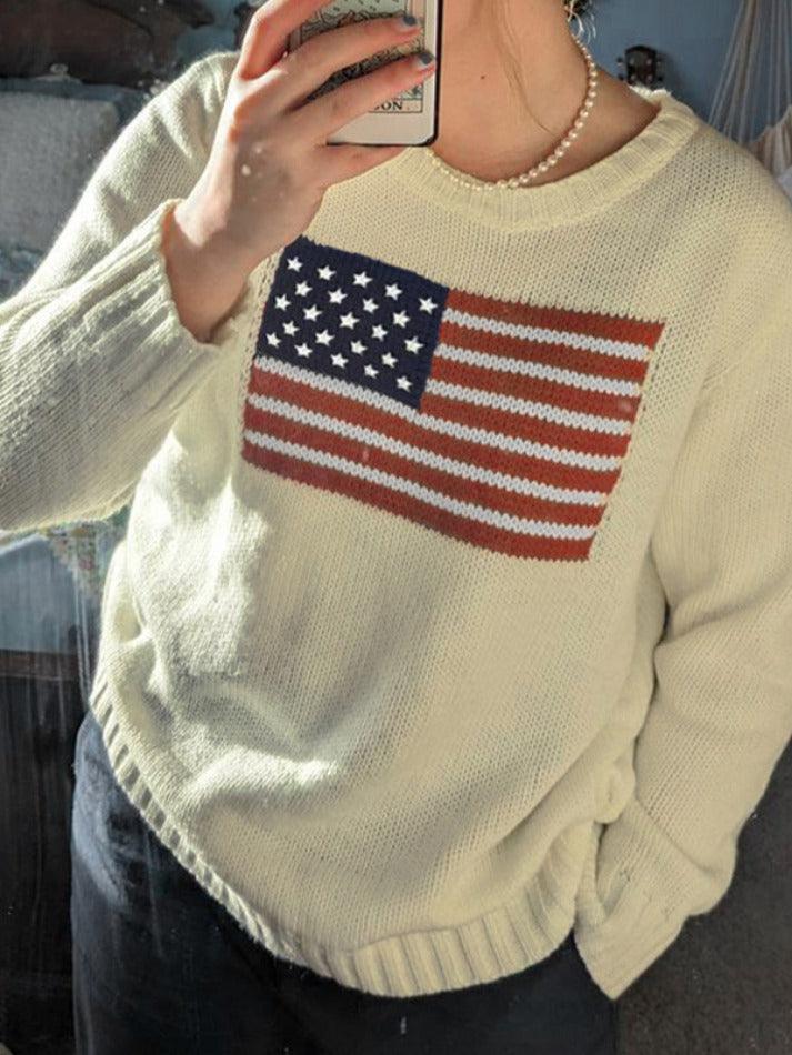 USA Flag Knitted Sweaters