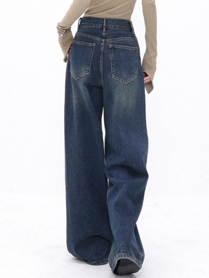 High Waist Slimming Loose Straight Leg Boyfriend Jeans