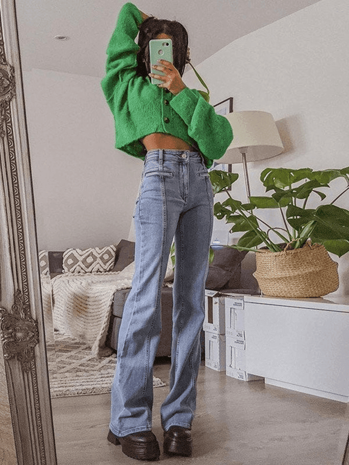 Back Star Patchwork Jeans - AnotherChill