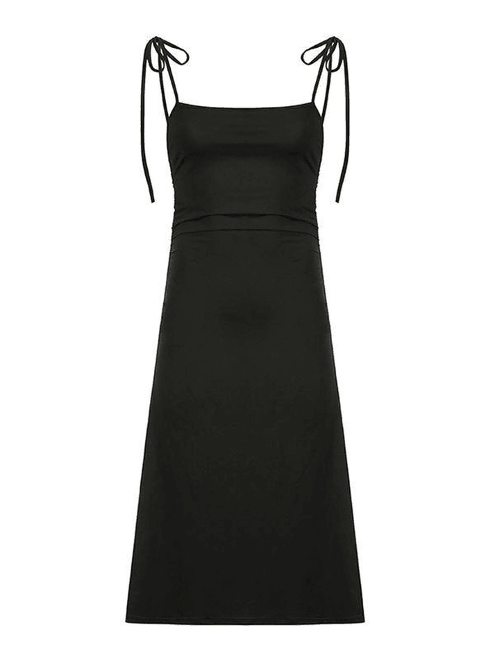 Backless Tie Strap Maxi Dress - AnotherChill