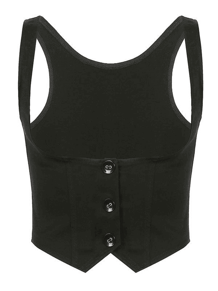 Button Down Strap Corset Top - AnotherChill