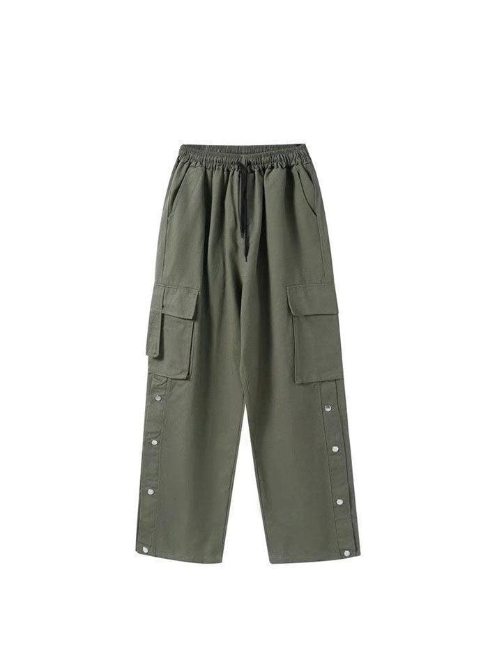 Buttoned Pocket Patch Cargo Pants - AnotherChill