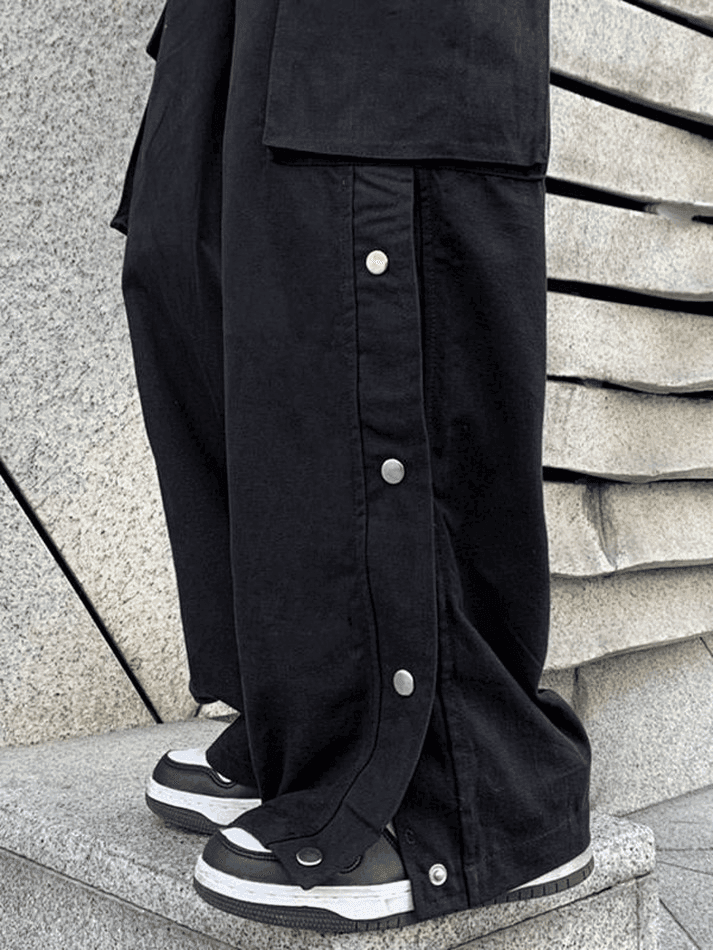 Buttoned Pocket Patch Cargo Pants - AnotherChill