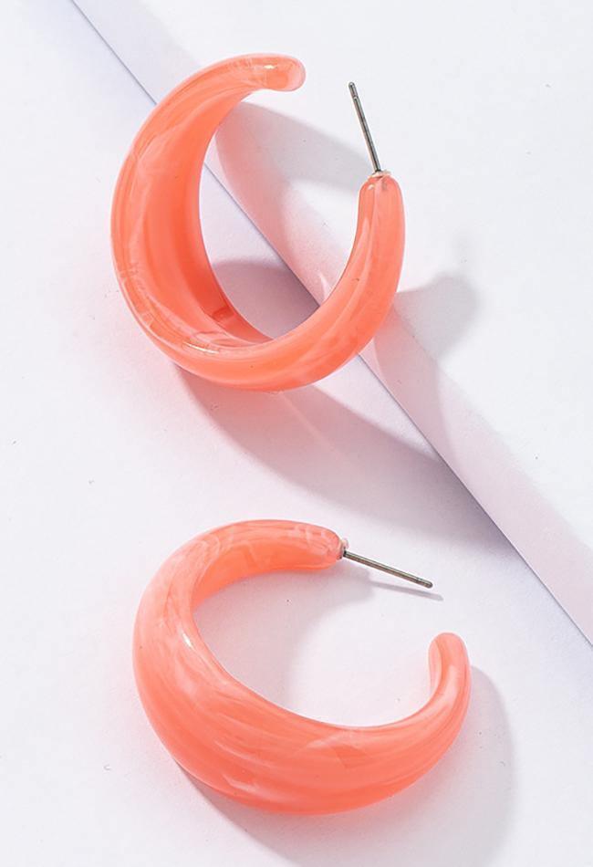 C Shape Acrylic Earrings - AnotherChill