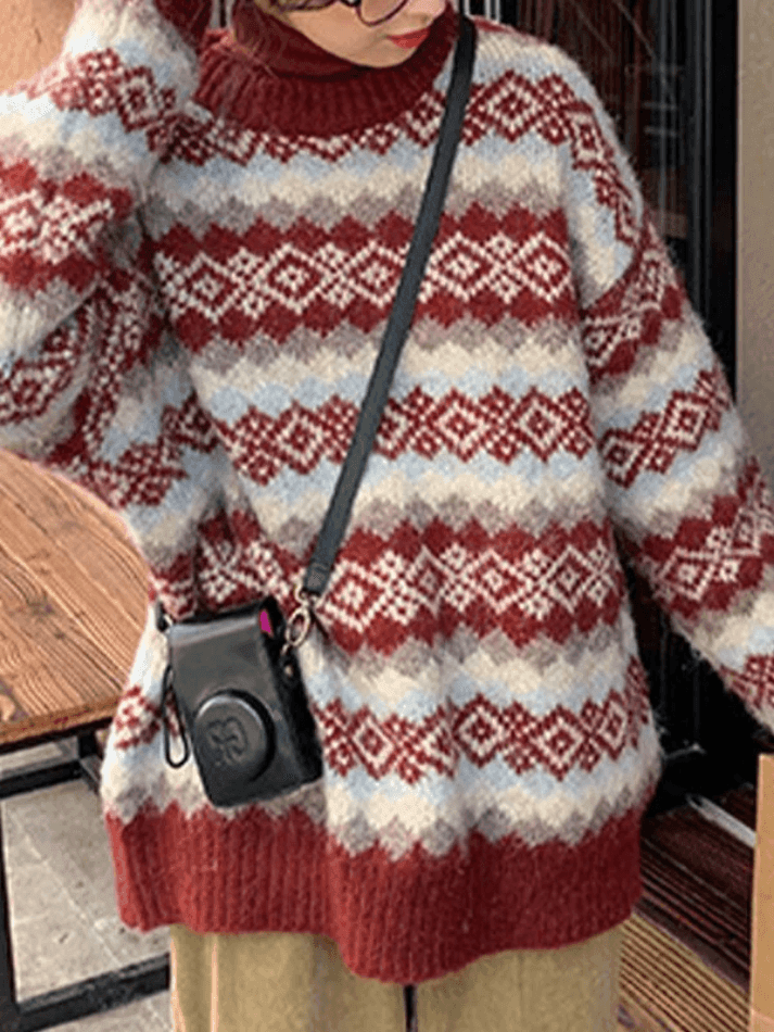 Christmas Jacquard Knit Sweater - AnotherChill