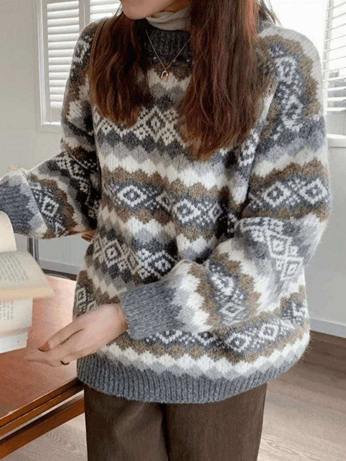 Christmas Jacquard Knit Sweater - AnotherChill