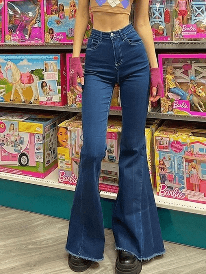 Classic High Waist Flare Jeans AnotherChill