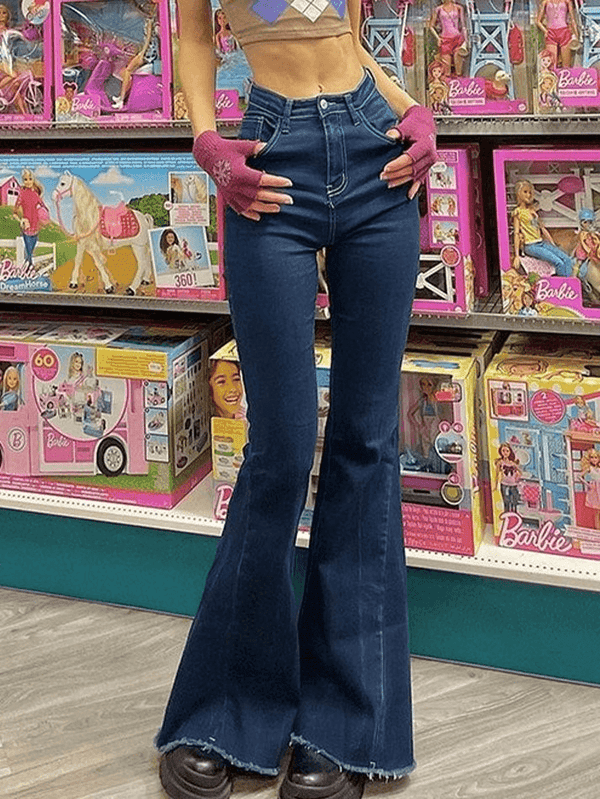 Classic High Waist Flare Jeans - AnotherChill