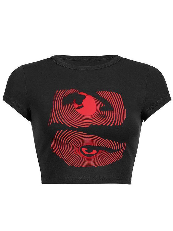 Eye Print Baby Crop Top - AnotherChill