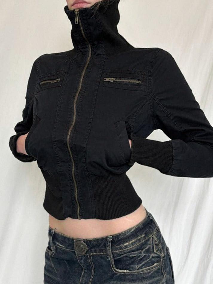 Waist Slimming Zipper Jacket