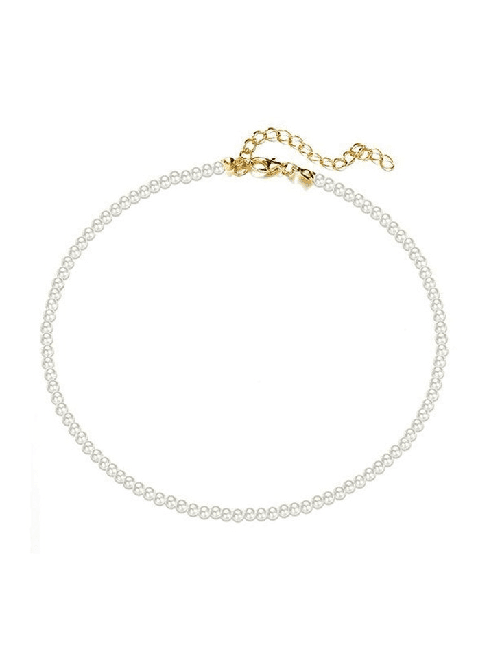 Faux Pearl Choker Necklace - AnotherChill