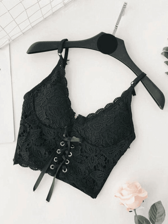 Front Tie Lace Bustier - AnotherChill