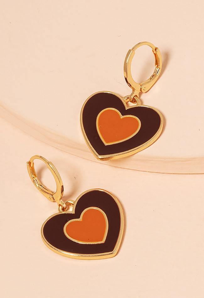 Heart-shaped Pendant Earrings - AnotherChill