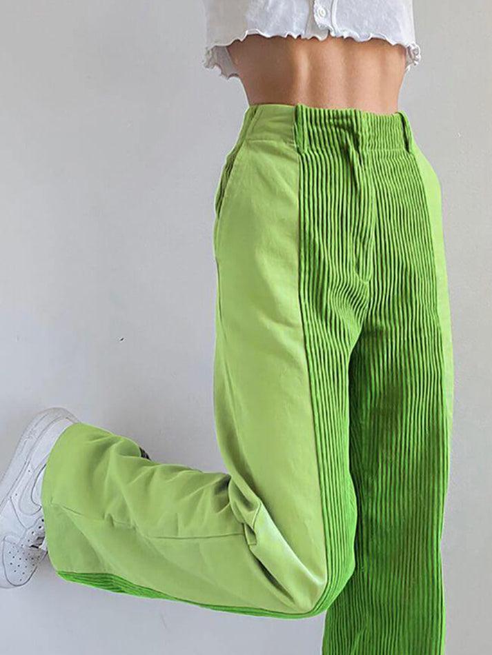 High Waist Y2K Corduroy Loose Pants - AnotherChill