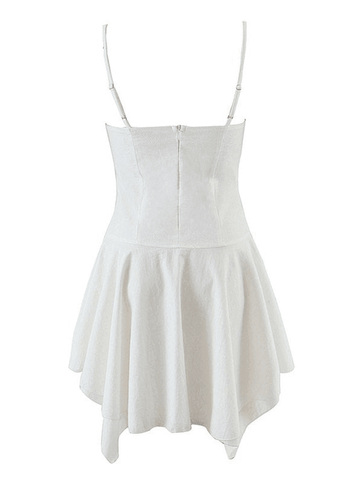 Irregular Eye Hook Slip Mini Dress - AnotherChill