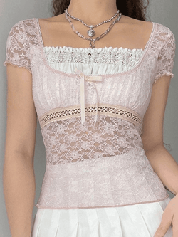 Lace Crop Blouse - AnotherChill