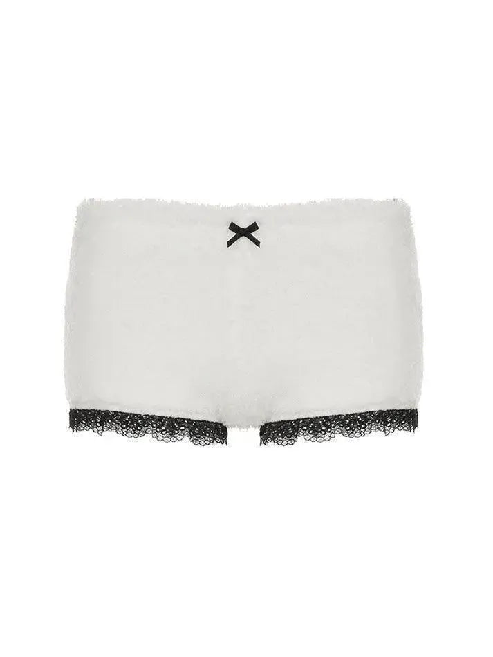 Lace Trim Bow Shorts - AnotherChill