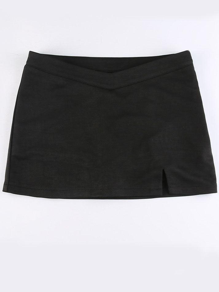 Lined Detail Split Cargo Mini Skirt - AnotherChill