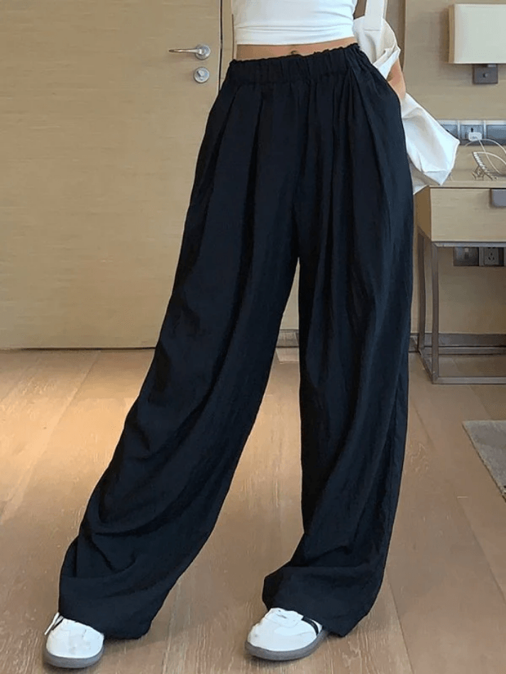 Loose Elastic Straight Leg Lounge Pants - AnotherChill