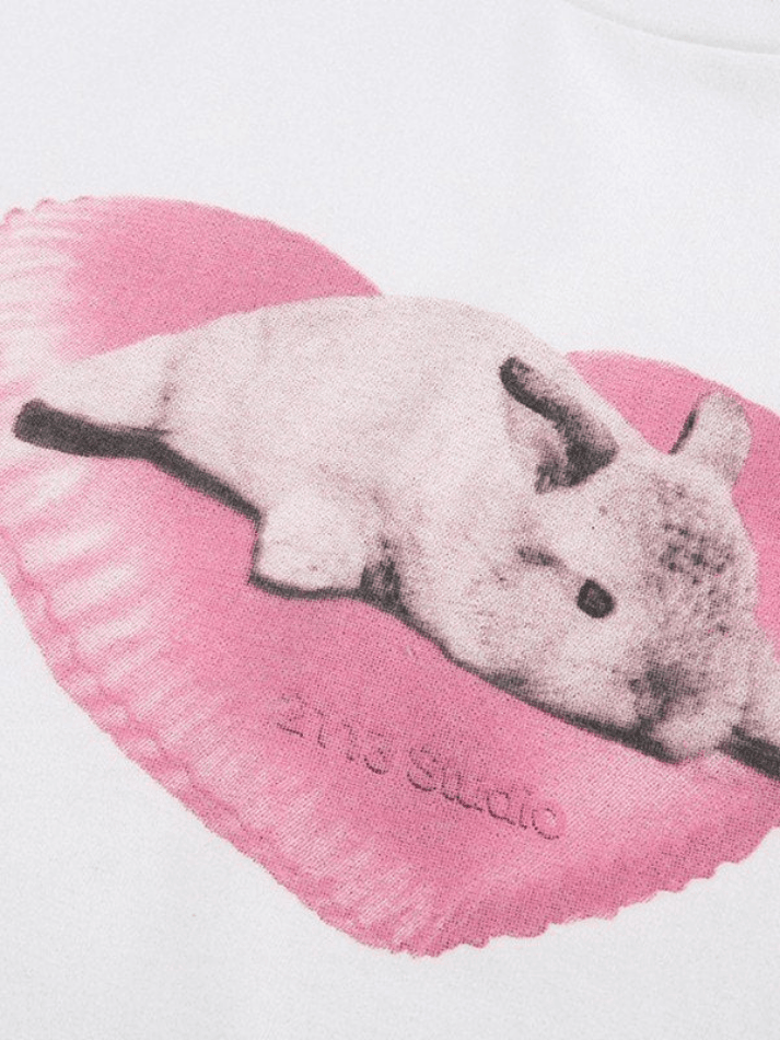 Love Bunny White Crop Top - AnotherChill