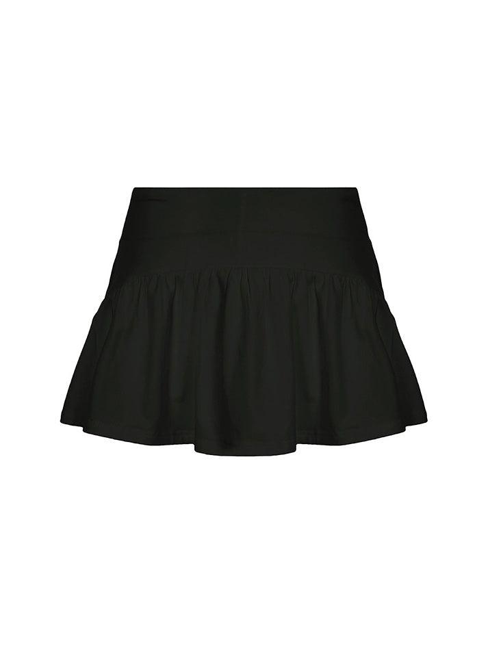 Low-Rise Ruched A-Line Mini Skirt - AnotherChill