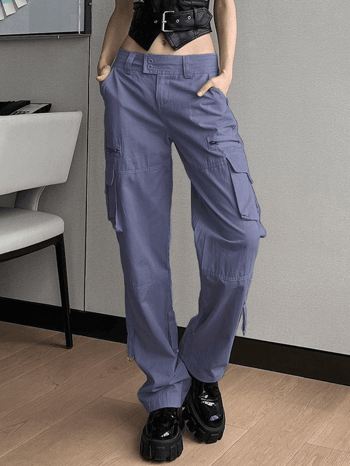 Low Waist Baggy Parachute Cargo Pants - AnotherChill