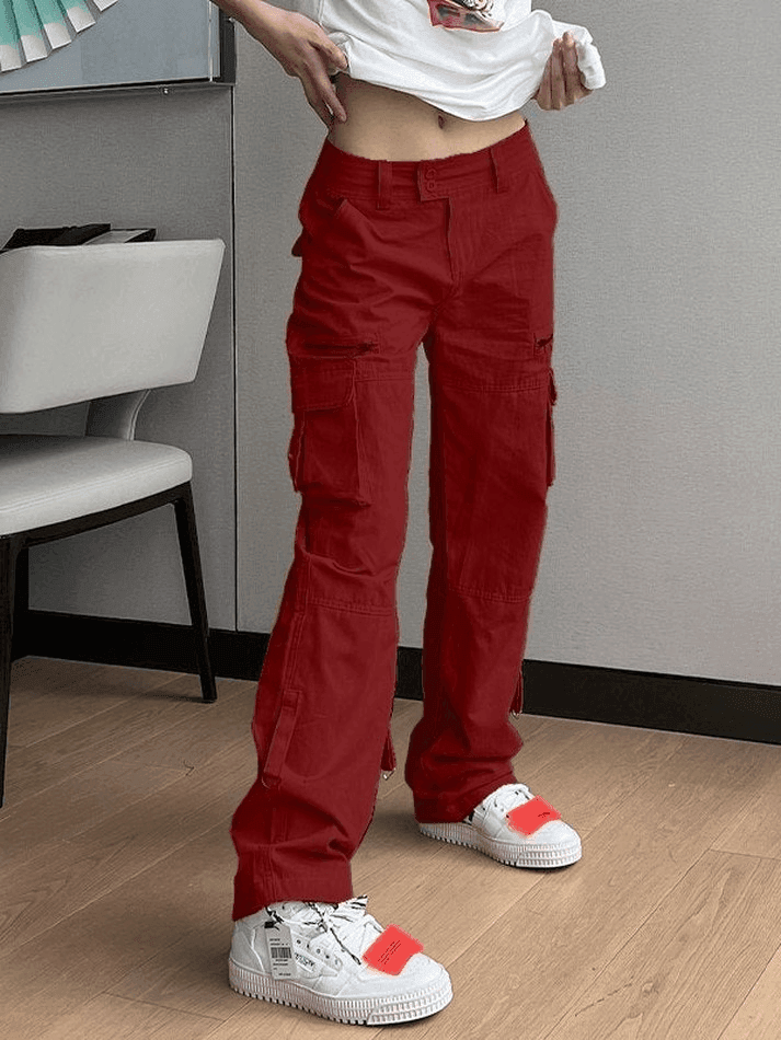 Low Waist Baggy Parachute Cargo Pants - AnotherChill