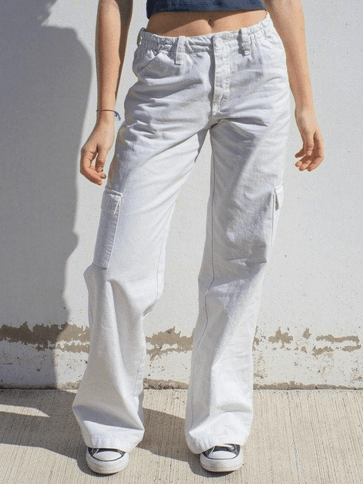 Low Waist Y2K Straight Leg Pants - AnotherChill