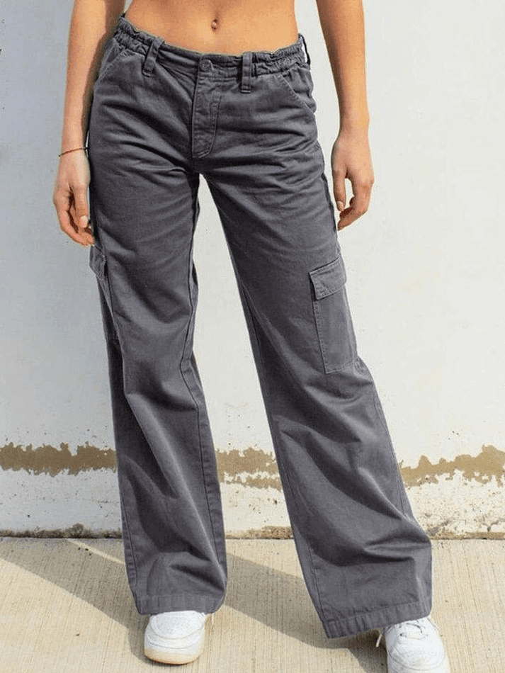 Low Waist Y2K Straight Leg Pants - AnotherChill