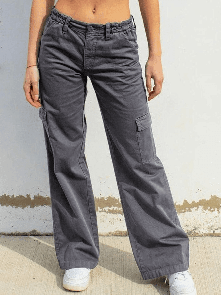 Low Waist Y2K Straight Leg Pants - AnotherChill