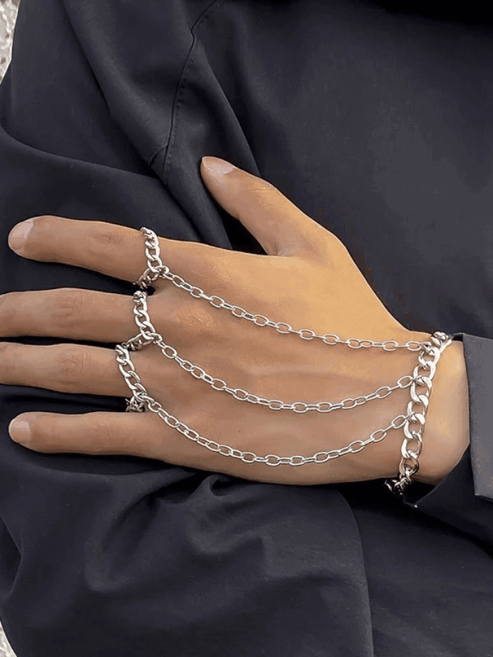 Men's Chain Detail Mittens Ring - AnotherChill