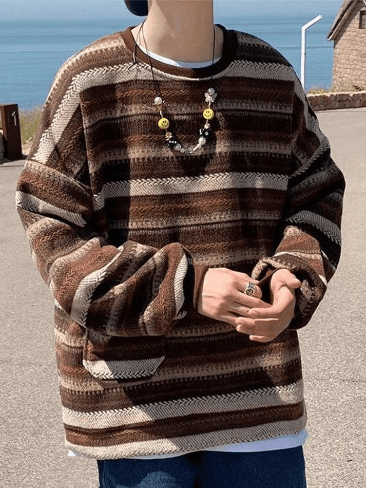 Men's Pocket Striped Knit Sweater - AnotherChill