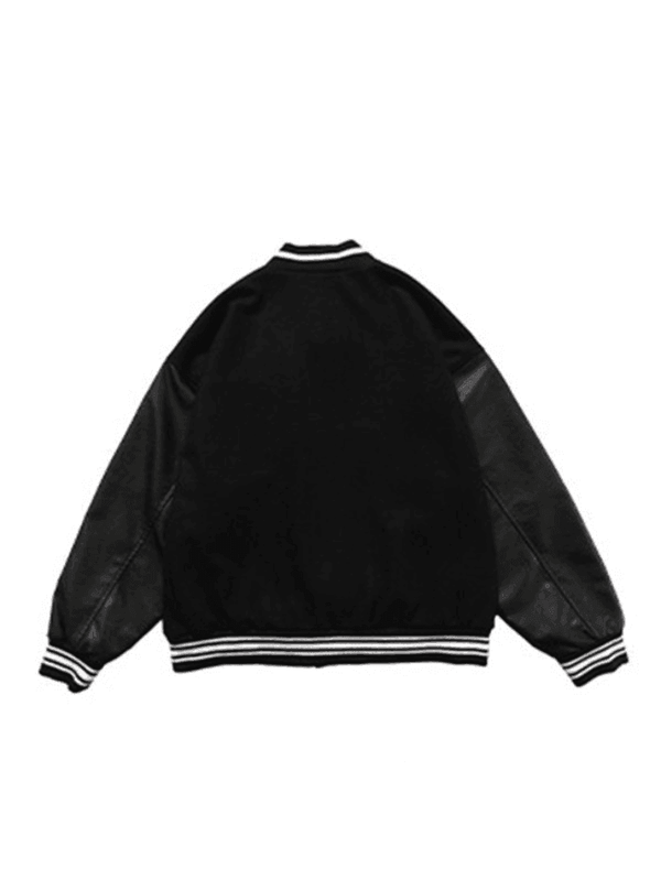 Men's Toweling Embroidered Varsity Jacket - AnotherChill