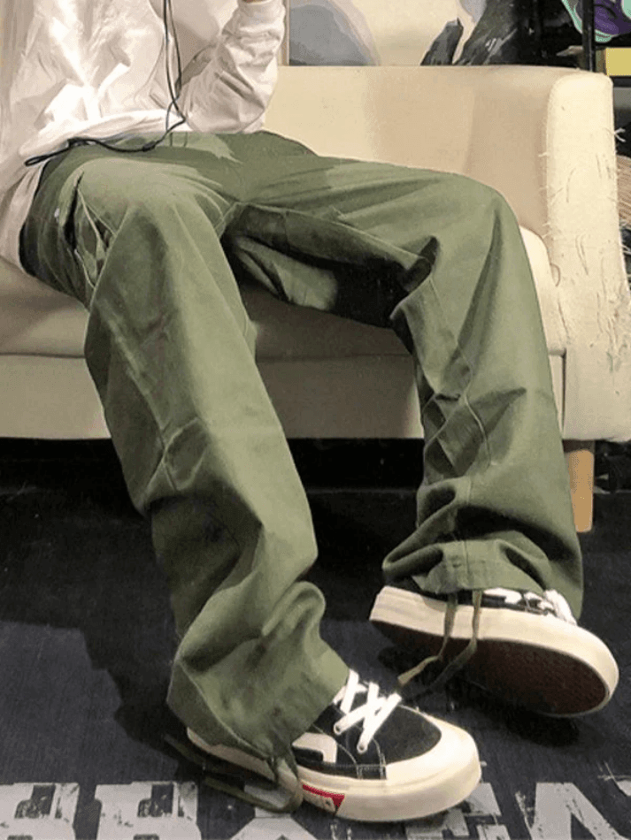 Men's Vintage Straight-Leg Cargo Pants - AnotherChill