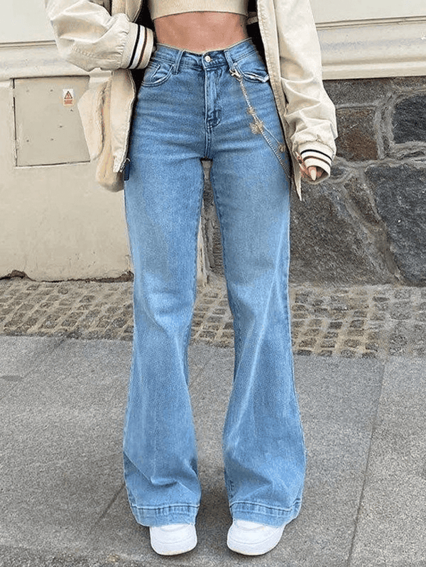 Mid Waist Washed Boyfriend Jeans - AnotherChill