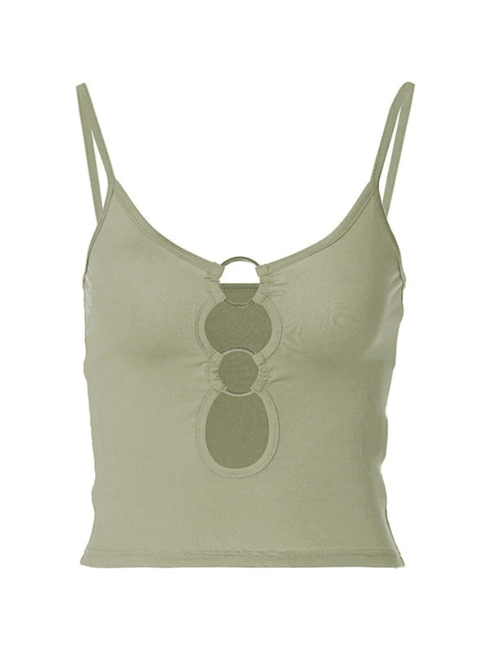 O Ring Cutout Crop Cami Top - AnotherChill