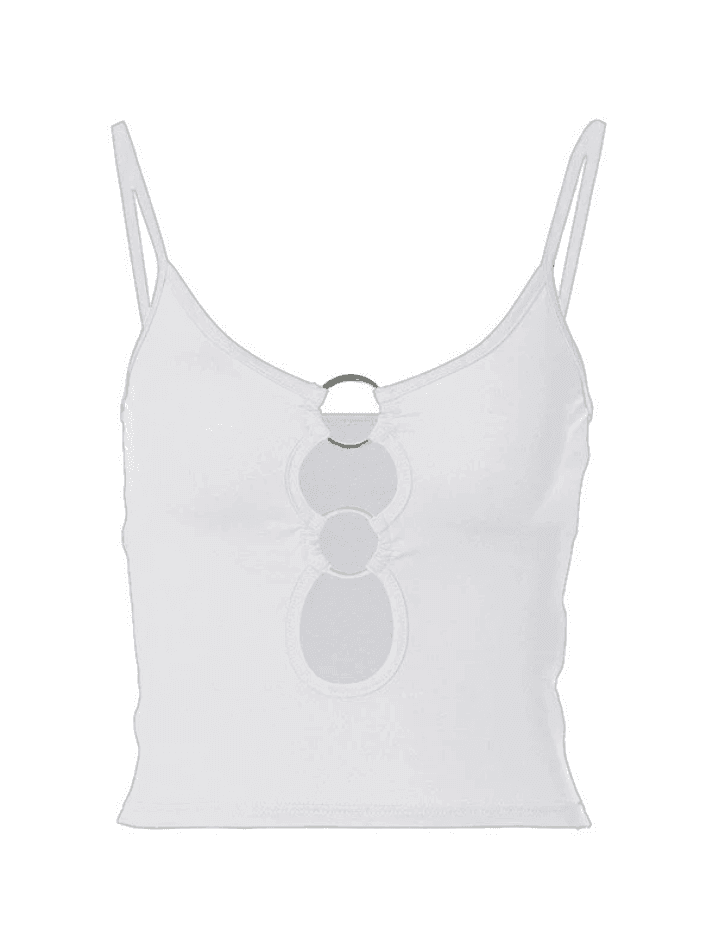 O Ring Cutout Crop Cami Top - AnotherChill