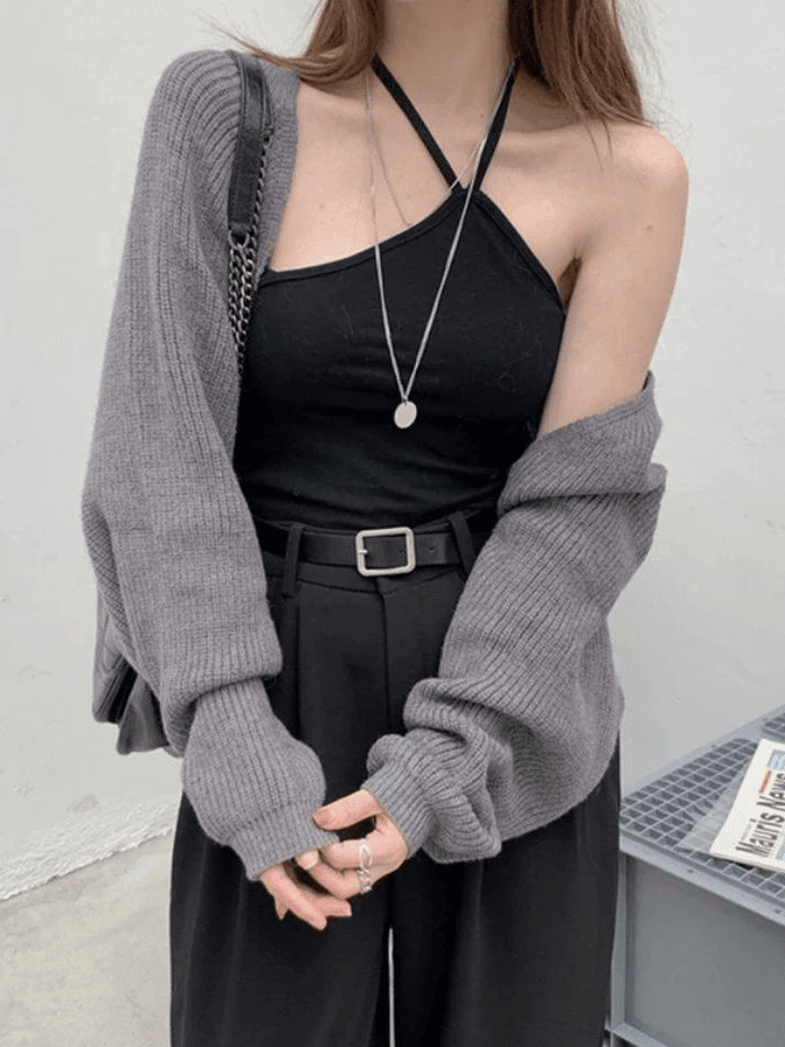 Open Front Bolero Knit Cardigan - AnotherChill