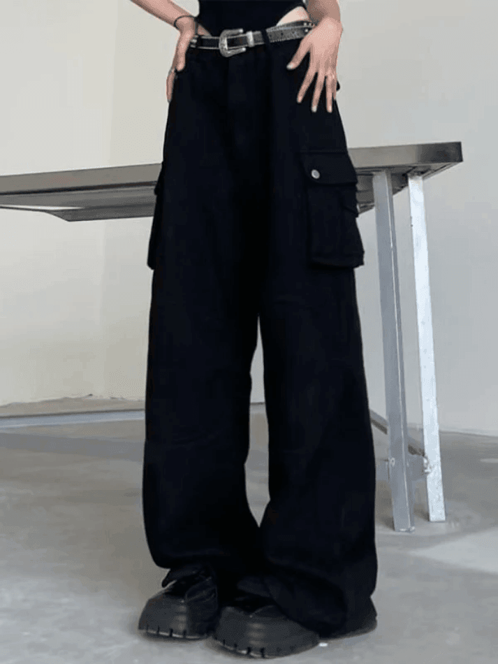 Patch Pocket Punk Cargo Pants - AnotherChill