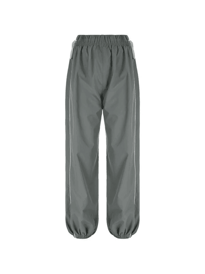 Piping Baggy Jogger Parachute Pants - AnotherChill