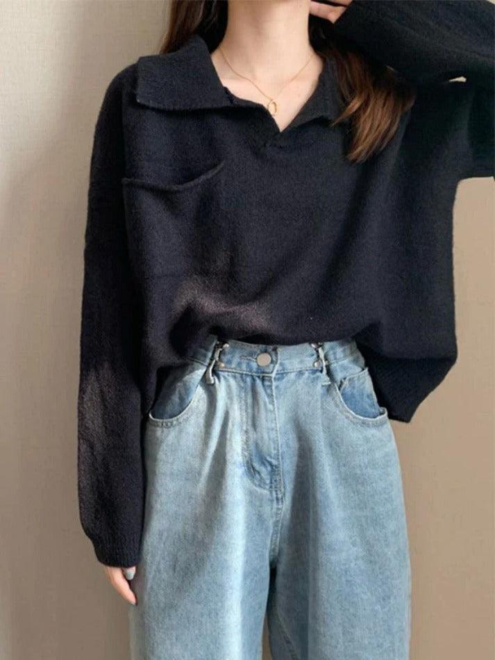 Pocket Crop Knit Sweater - AnotherChill