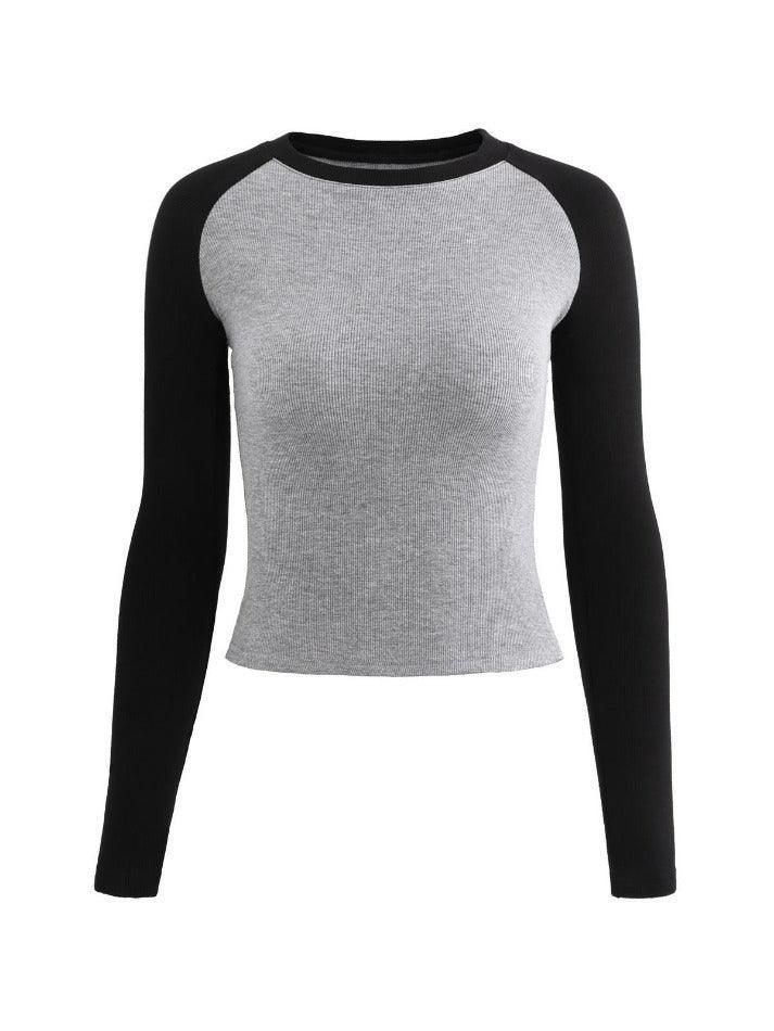 Raglan Sleeve Rib Crop Top - AnotherChill